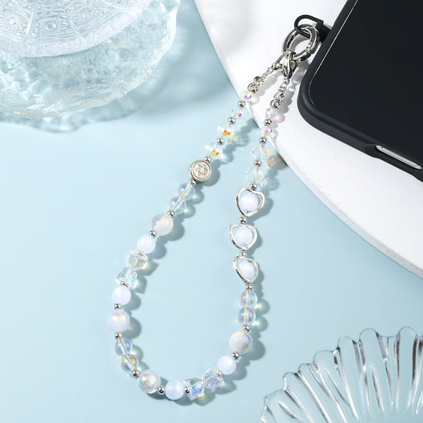 Chrome Heartbeat Phone Charms