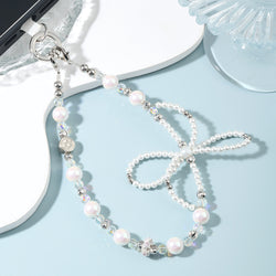 Pink Pearl Bow Phone Charms